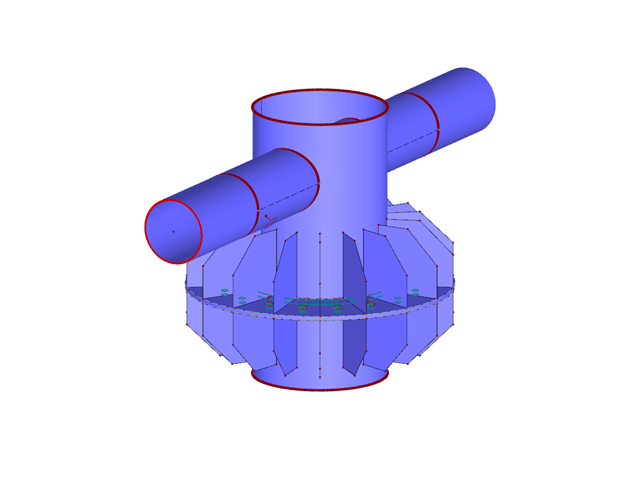 Connection for Column with T-shaped Circular Cross-Section