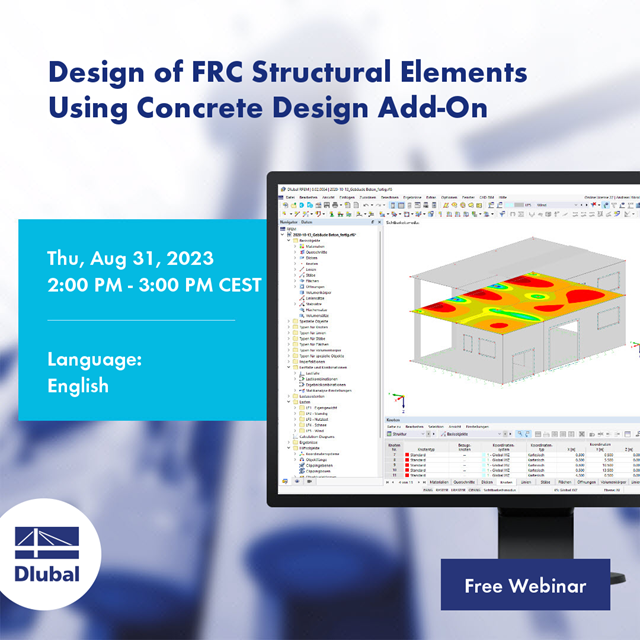 Design of FRC Structural Elements Using Concrete Design Add-On
