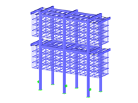 Modelo de la estructura de acero de la Fundación Avicena