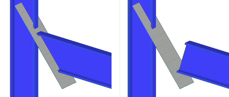 Dirección de corte (por plano auxiliar): Paralelo (izquierda), perpendicular (derecha)