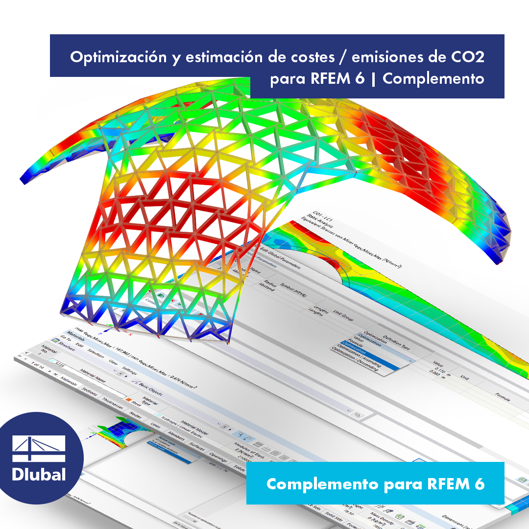 Optimización y estimación de costes / emisiones de CO2 para RFEM 6 | Complemento