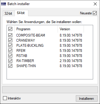 Programme d'installation par lots (ou Batch-installer)