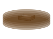Modello 003973 | FUP005 | Massiccio del terreno circolare con fondazione rettangolare
