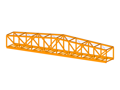 Деревянный мост с общими деформациями