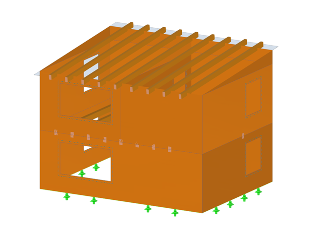 Модель 004809 | Здание из кросс-ламинированной древесины