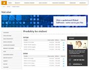 Váš účet - webová stránka ke stažení produktů