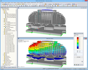 Hotel Intercontinental v Davosu, Švýcarsko | Posouzení v programu RFEM od společnosti Sailer Stepan Partner GmbH, Německo | www.ssp-muc.com