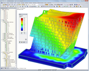 Hotel Ramada Innsbruck Tivoli, Rakousko | Verifikační analýza navržená v programu RFEM společností: in.ge.na., Innsbruck, Rakousko | www.ingena.info