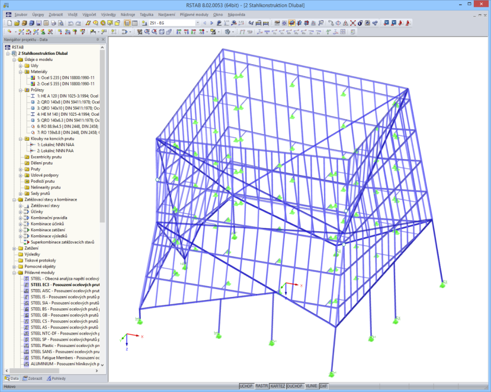 Fórum Zlato a Stříbro ve městě Schwäbisch Gmünd, Německo | Navrženo v programu RSTAB společností Ingenieurbüro Klöckner GmbH, Nistertal, Německo
