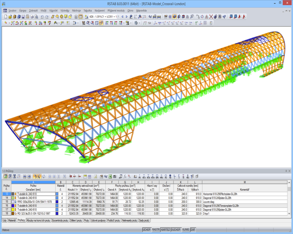 Stanice Crossrail v Canary Wharf, Londýn, UK | Navrženo v programu RSTAB společností WIEHAG GmbH, Altheim, Rakousko | www.wiehag.com