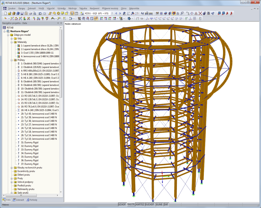 Rozhledna na ostrově Rujána, Německo | Navrženo v programu RSTAB společností WIEHAG GmbH, Rakousko | www.wiehag.com