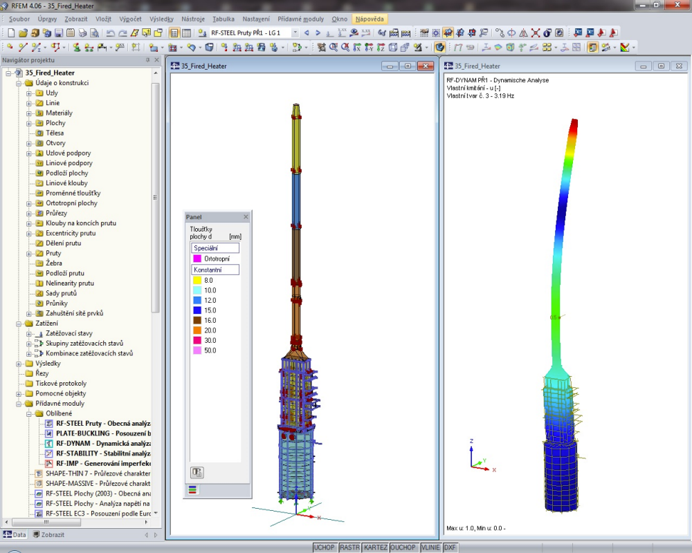 Topné zařízení | Navrhl v programu RFEM Peter & Partner, Německo |  www.ifs-peter-partner.com