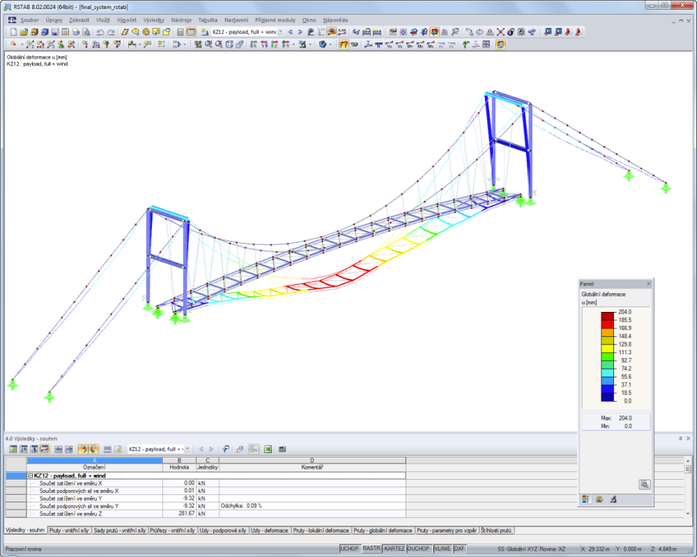 Visutý most na Srí Lance | Navržen v programu RSTAB organizací Engineers Without Borders při Technologickém institutu v Karlsruhe | www.ewb-karlsruhe.de