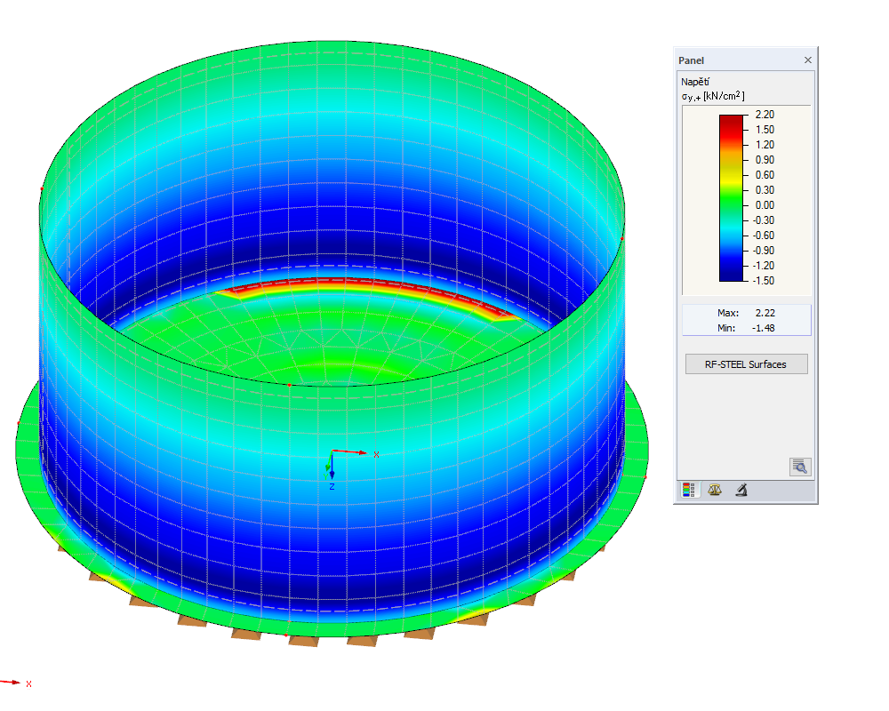 Silo v programu RFEM