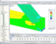 Odsazení dřevěného spoje - napětí na tělesech