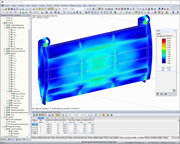 Stavidlo - napětí na plochách