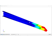 RF-STAHL Plastisch: Ergebnisgrafik mit Ausnutzungsgrad