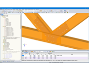 Vizualizace spoje z RF-JOINTS Timber - Steel to Timber v programu RFEM