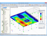 Grafische Darstellung der Betonspannungen in RFEM