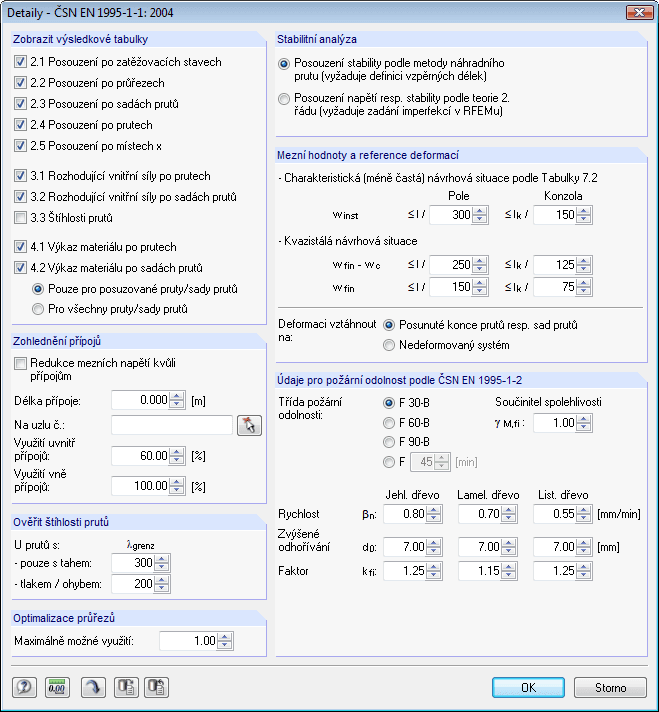 Maske 4.1 Stückliste stabweise
