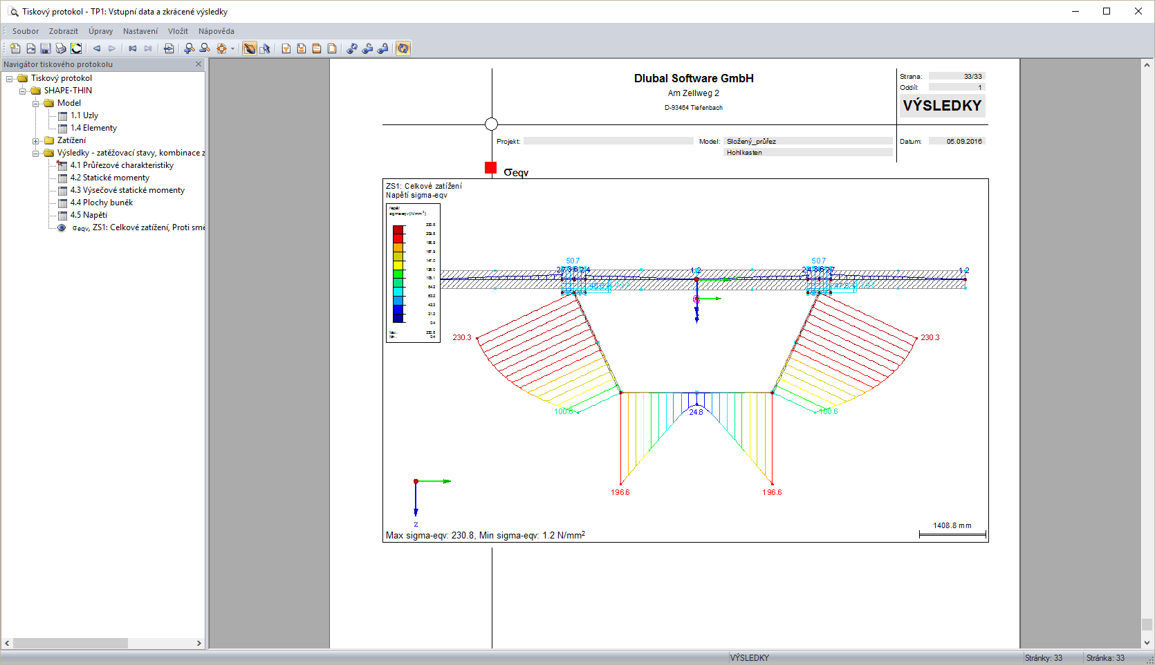 Ausdruckprotokoll als Kurzfassung