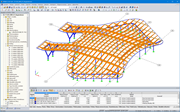 3D model nosné konstrukce budovy nádraží Crossrail Station Abbey Wood v programu RFEM (© enartec - engineering + architecture)