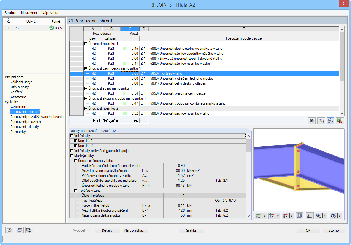 Maske 3.1 Nachweise - Zusammenfassung