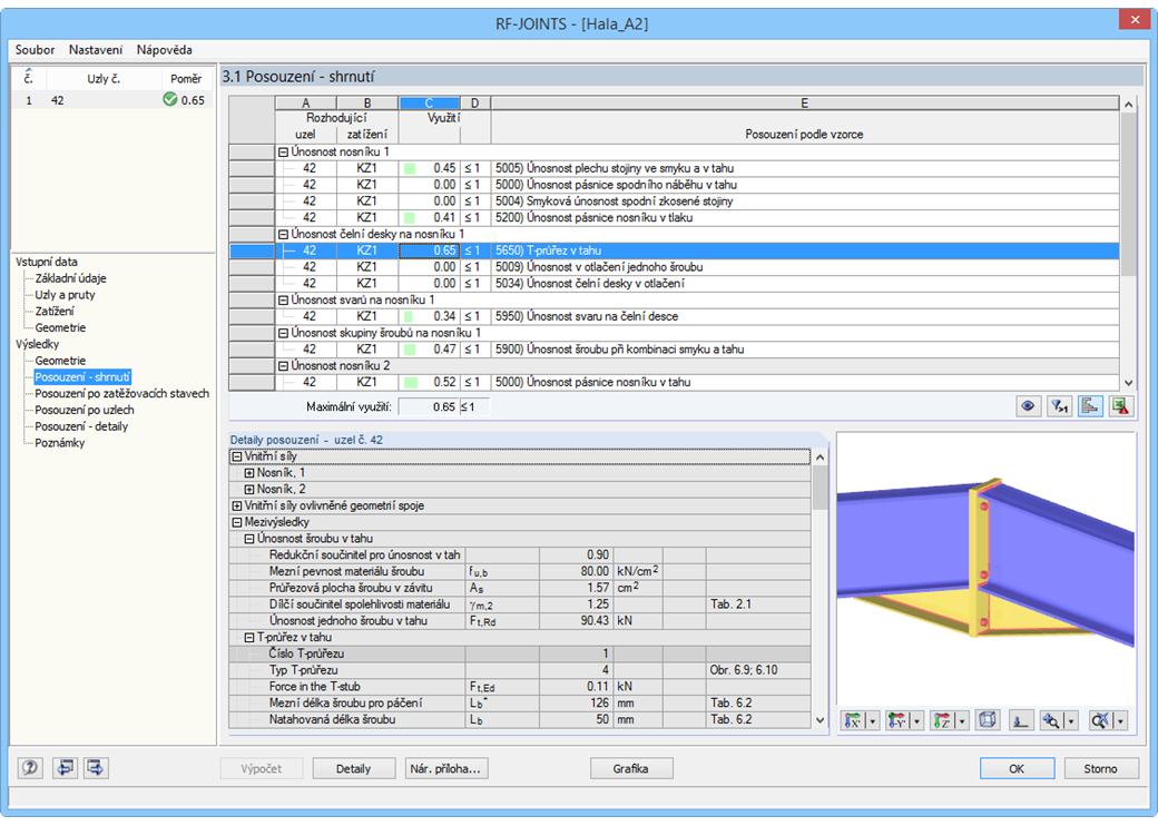 Maske 3.1 Nachweise - Zusammenfassung
