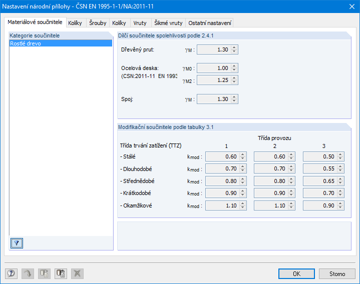 Parameter des Nationalen Anhangs