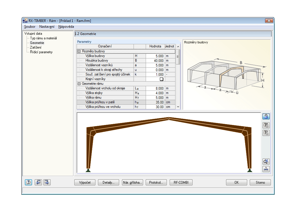 Maske 1.1 Rahmentyp und Material