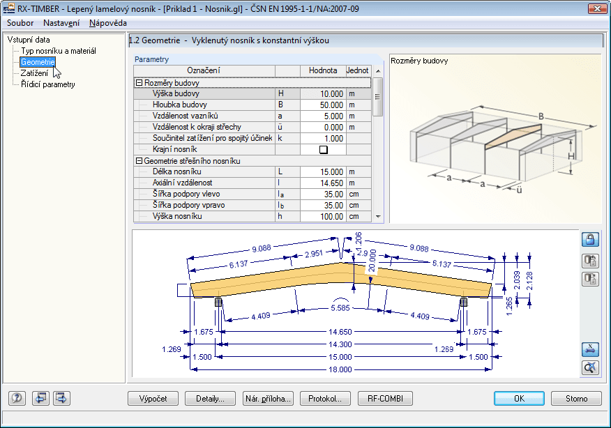 Eingabemaske 1.2 Geometrie