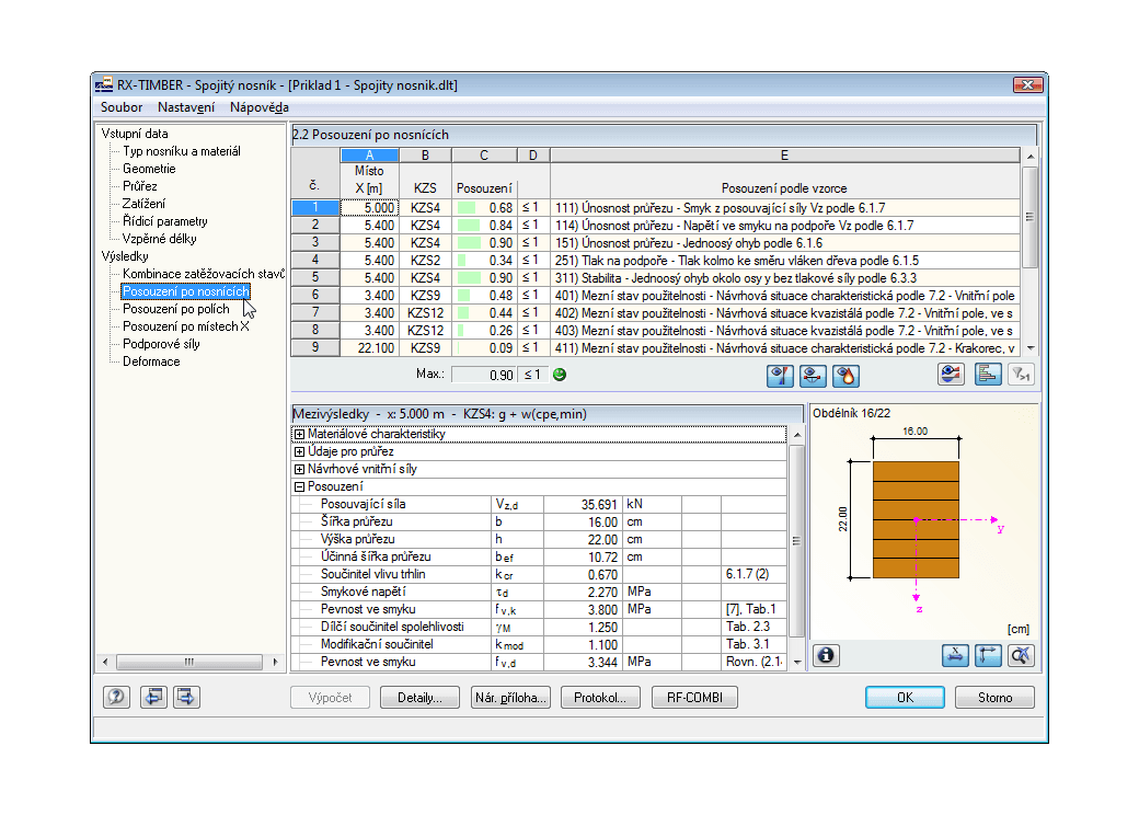 Maske 2.2 Nachweise - Trägerweise