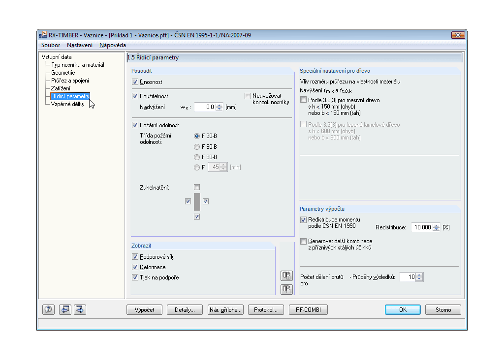 Maske 1.5 Steuerungsparameter
