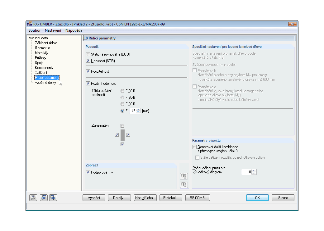 Maske 1.8 Steuerungsparameter