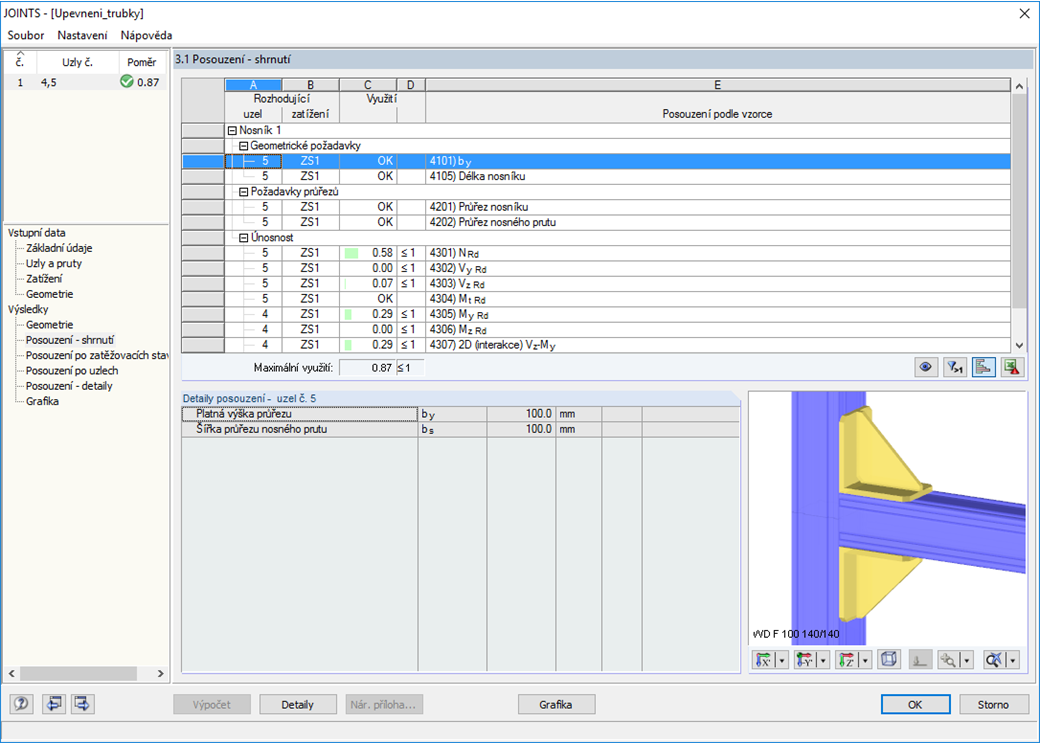 Maske 3.1 Nachweise - Zusammenfassung