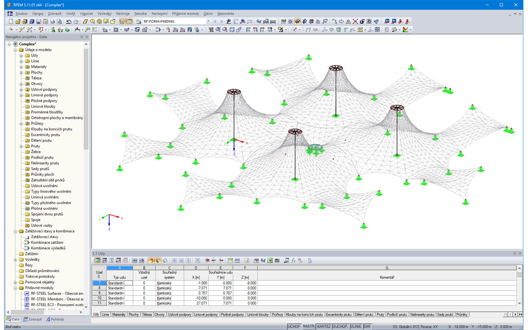 Deformovaná síť konečných prvků