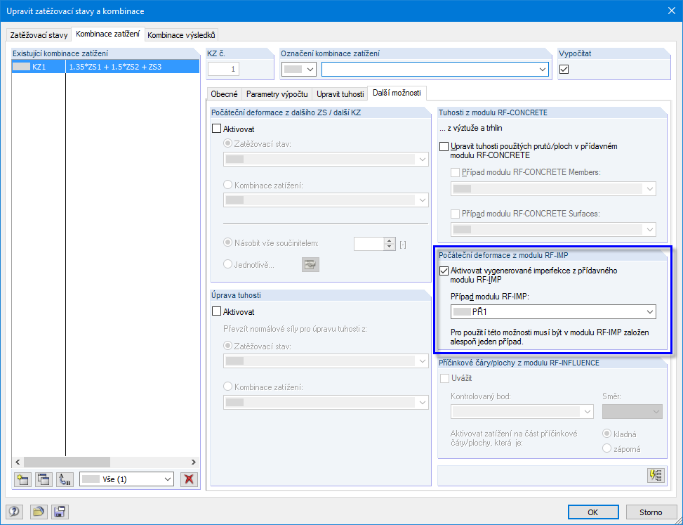 Vorverformtes FE-Netz in einer Lastkombination