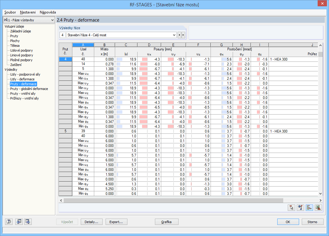 Detaileinstellungen für Berechnung