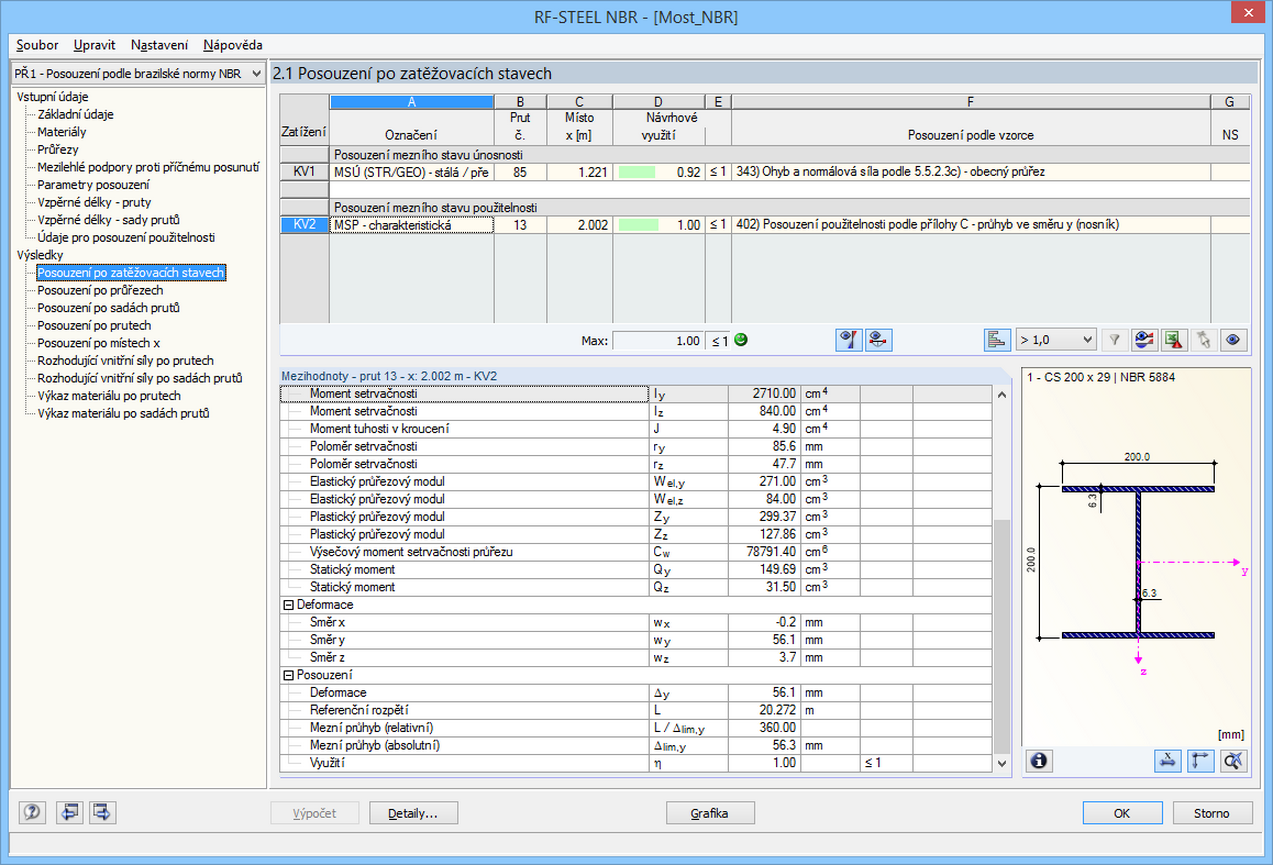 Nachweise lastfallweise