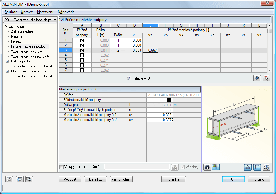 Detaileinstellungen zu Stabilität