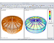 Grafické porovnání výsledků z RFEMu a modulu RF-TIMBER Pro