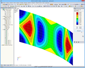 Výsledky v grafice RFEMu - Napětí