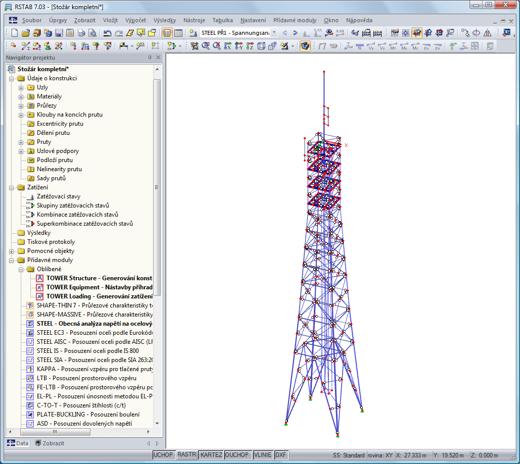 Exportiertes RFEM-Modell