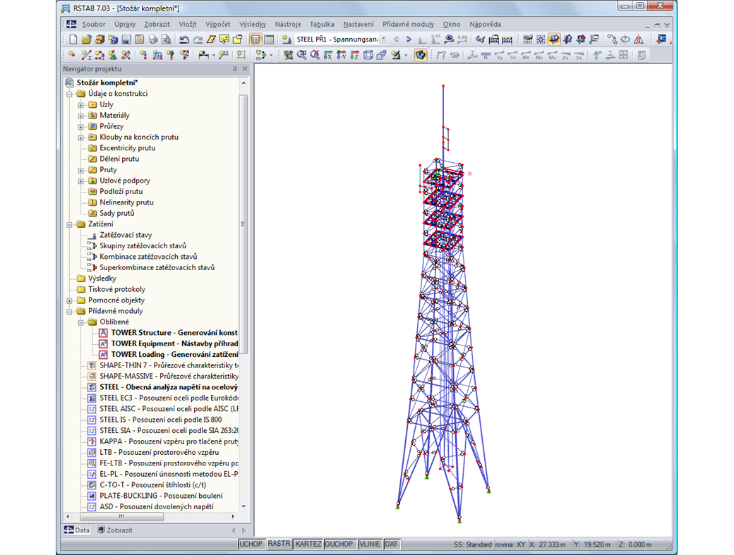 Exportiertes RFEM-Modell