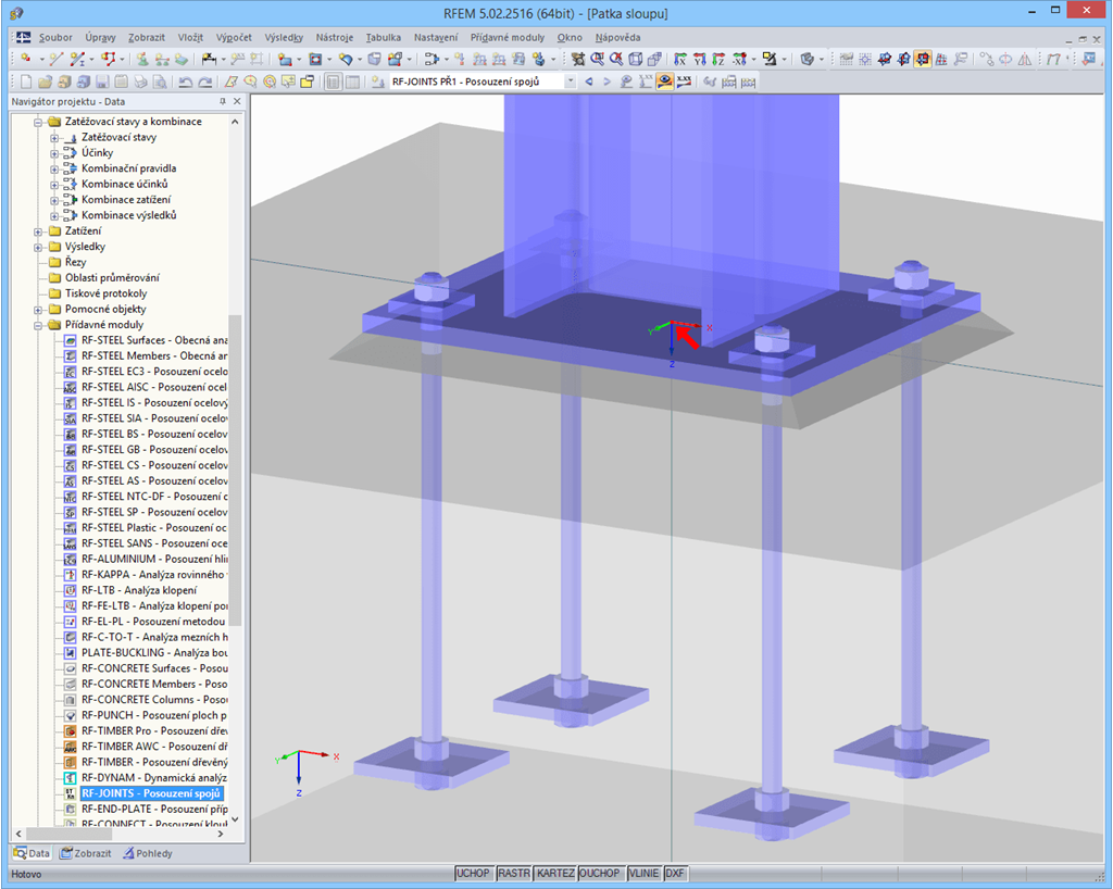 Visualisierung des Fußpunktes in RFEM