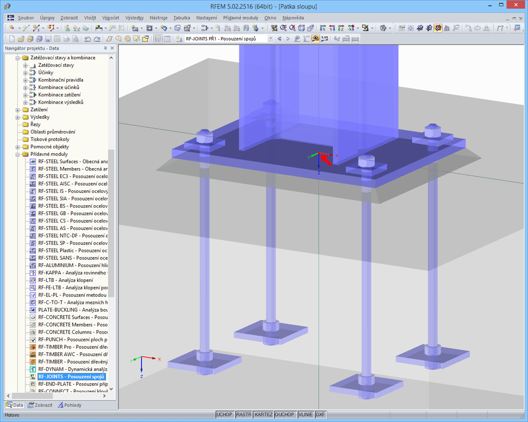 Visualisierung des Fußpunktes in RFEM
