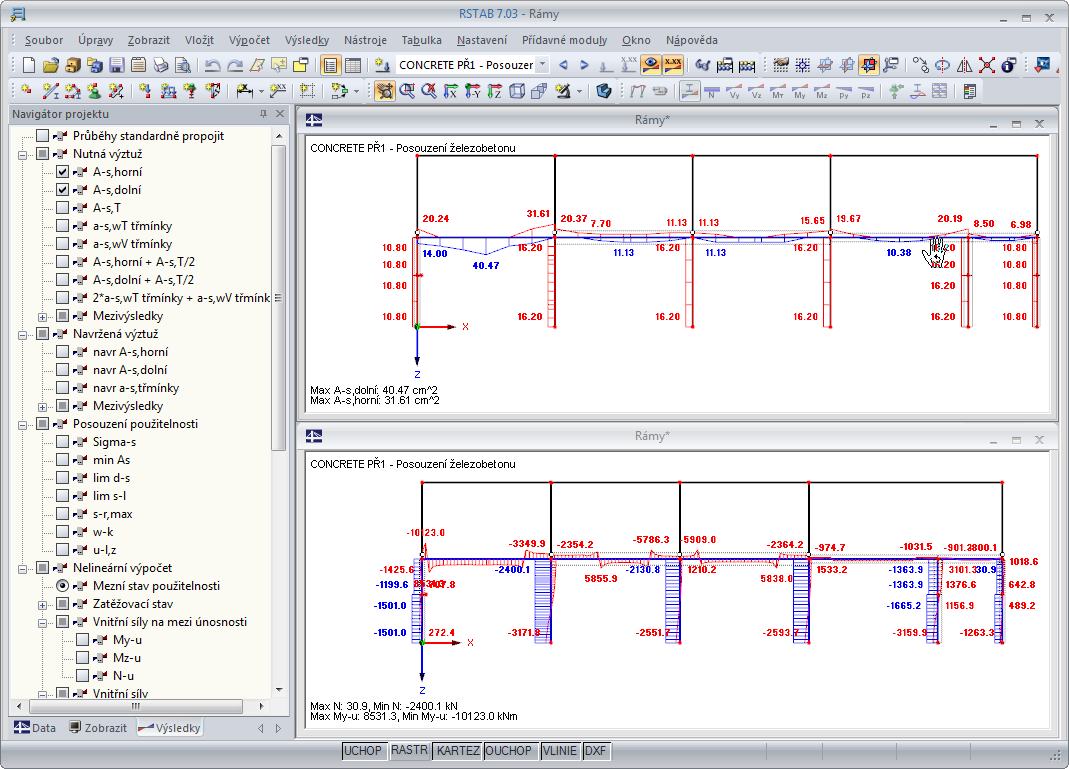 Zobrazení výsledků