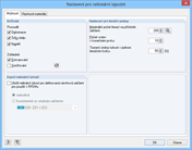 Nastavení pro nelineární výpočet