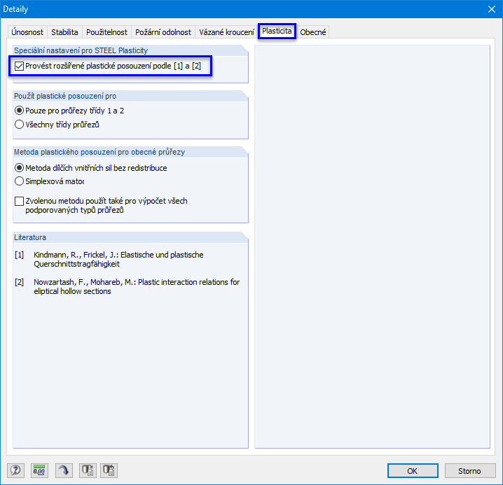 Aktivace přídavného modulu RF-/STEEL Plasticity v přídavném modulu RF-/STEEL EC3