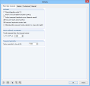 Detaileinstellungen Tragfähigkeit